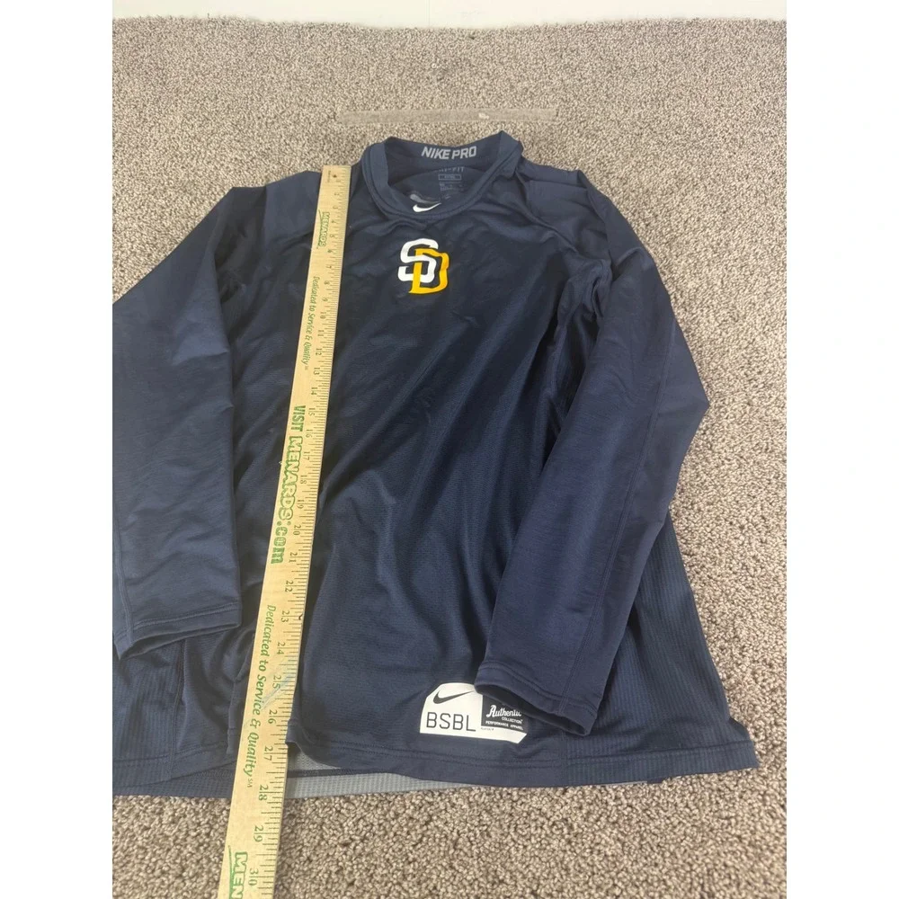 Nike Pro San Diego Padres MLB Authentic Collection Dri-FIT Shirt Mens XL Navy